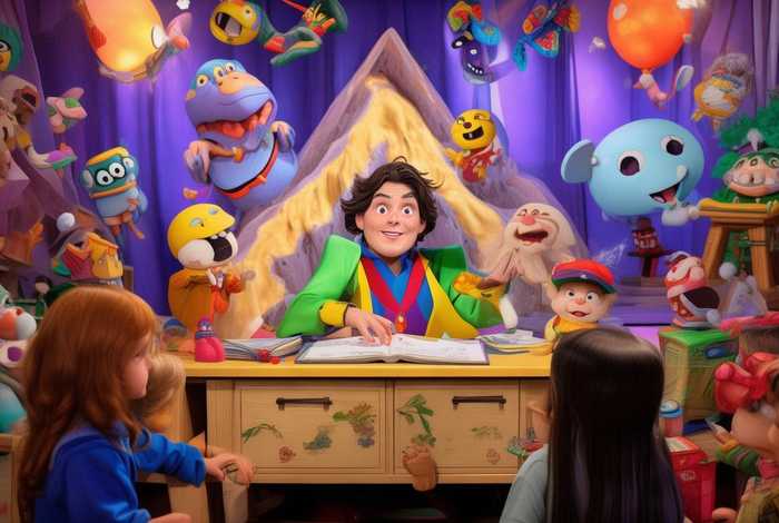 儿童讲故事直播间动画（直播 讲故事）