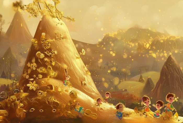 儿童黄金山故事、黄金小故事