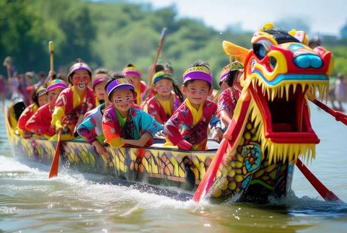 儿童赛龙舟表演（儿童赛龙舟表演文案）