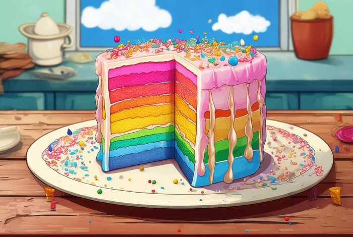 彩虹蛋糕故事绘本图片（彩虹蛋糕故事绘本图片简单）
