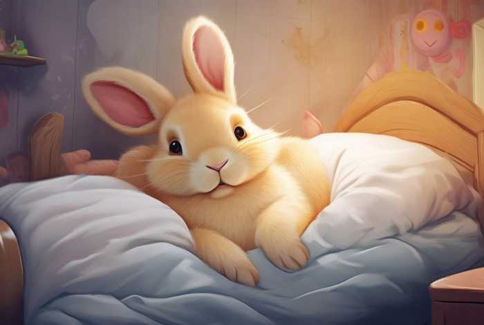 儿童赖床故事推荐 故事赖床的小兔子图片