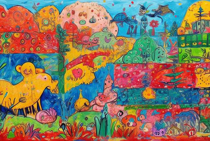 创意儿童画分享，创意儿童画美术分享