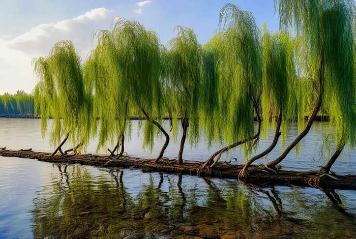 岸边的柳树课文 岸边的柳树课文图片