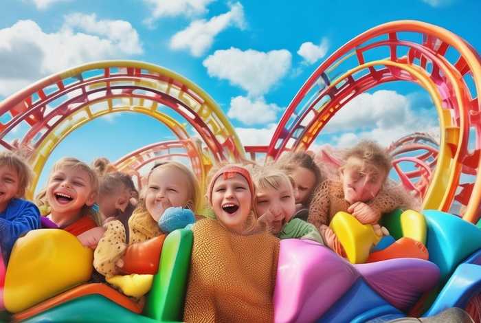 儿童过山车的视频；小孩玩的过山车视频