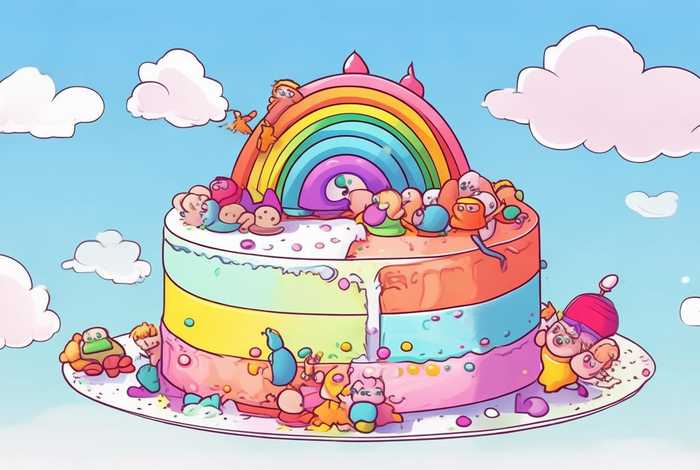 彩虹蛋糕绘本故事带图片，彩虹蛋糕绘本故事带图片怎么做