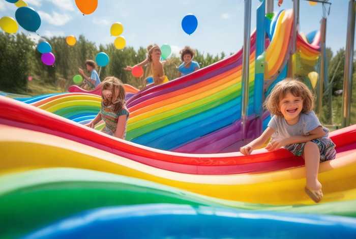 彩虹滑道儿童视频，彩虹滑道儿童能玩吗