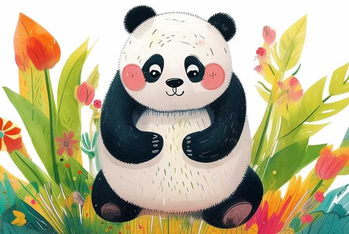 大熊猫儿童画作品（大熊猫儿童画作品图片）
