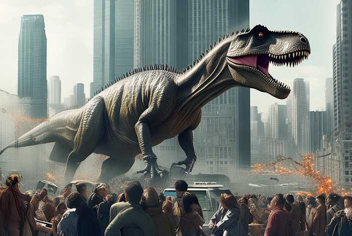 城里来了大恐龙这个故事是怎么发展的；城里来了大恐龙这个故事是怎么发展的呢
