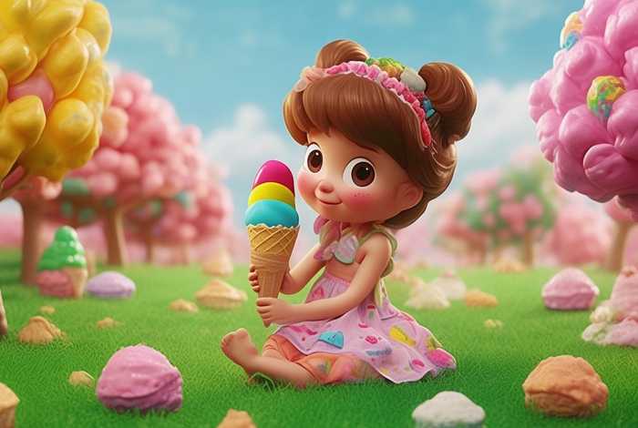 冰淇淋小姑娘绘本故事 冰淇淋小姑娘绘本故事图片