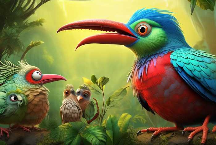 大嘴鸟的故事绘画 - 大嘴鸟的故事绘画教案