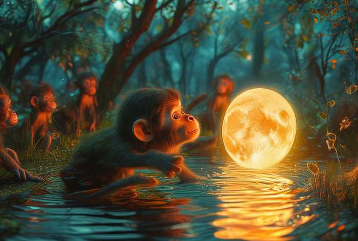 儿童讲故事猴子捞月亮(宝宝讲故事视频猴子捞月亮) 儿童讲故事猴子捞月亮(宝宝讲故事视频猴子捞月亮)