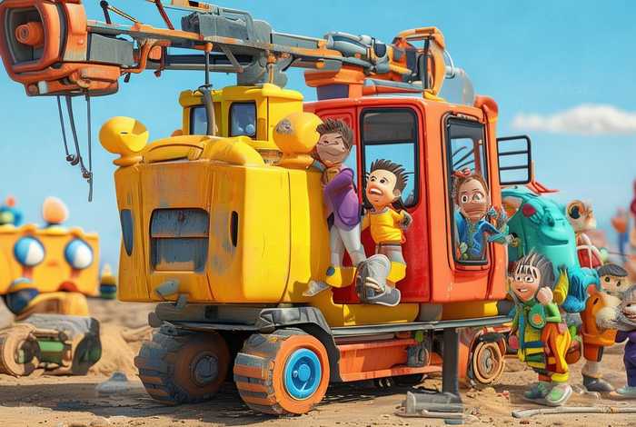 吊车儿童动画视频（吊车少儿动画视频）