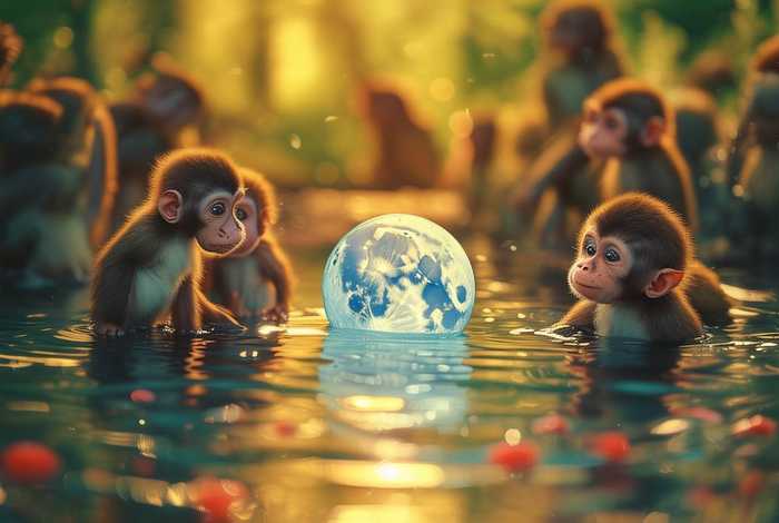 儿童讲猴子捞月亮；猴子捞月亮的幼儿故事