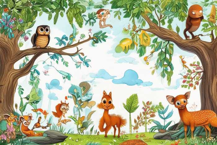 动物故事儿童画 动物故事绘画图片大全