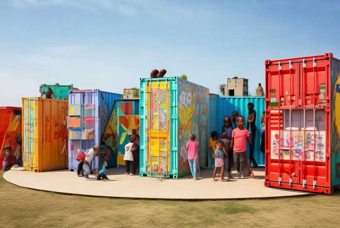 儿童集装箱大全 - 儿童画集装箱图片大全