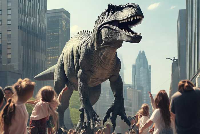 城里来了大恐龙绘本故事内容 - 城里来了大恐龙绘本故事内容图片