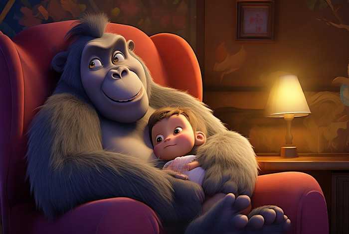 大猩猩绘本故事（晚安大猩猩绘本故事）