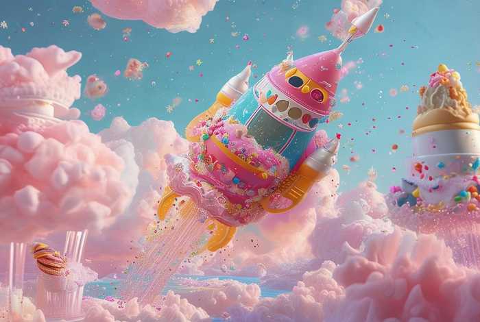 冰激凌火箭的童话故事、冰激凌火箭故事的图片