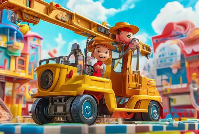 吊车儿童动画视频大全集 吊车少儿动画视频