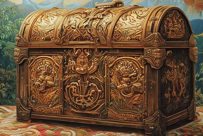 宝箱的图画，宝箱的画法