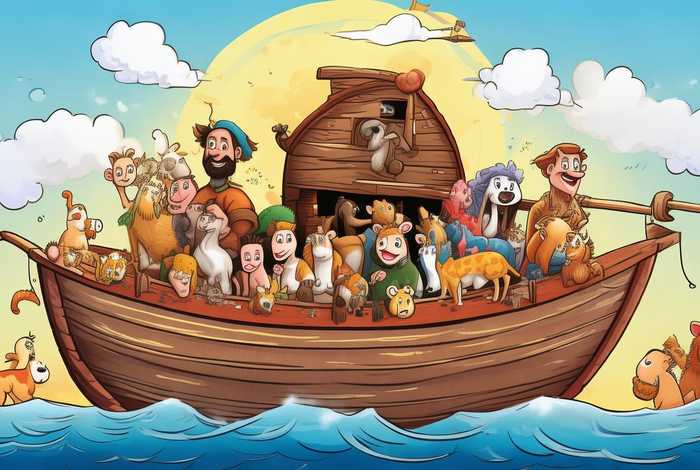 儿童讲诺亚方舟的故事、诺亚方舟的绘本故事