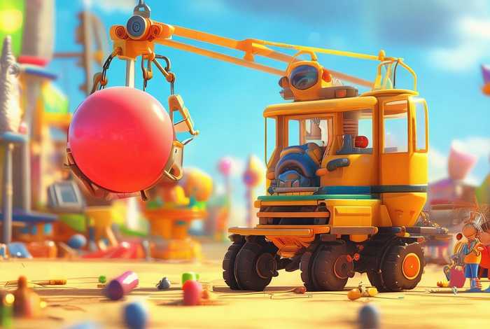 吊车儿童故事动画片中文版；吊车动画片 儿童动画片