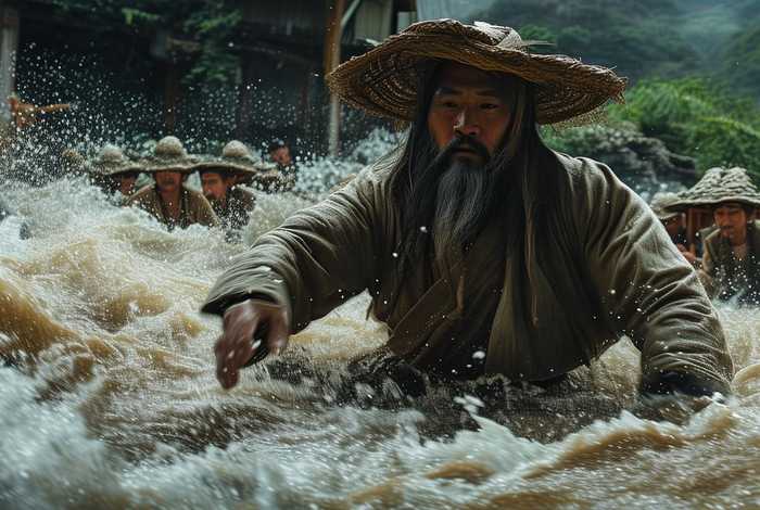 大禹治水绘本简笔画感人画面 大禹治水绘本简笔画感人画面图片大全