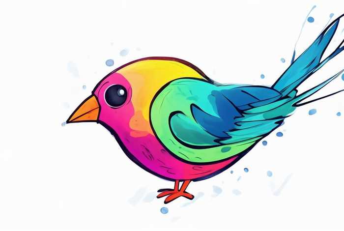 播放儿童画的小鸟的图片；播放儿童画的小鸟的图片简笔画