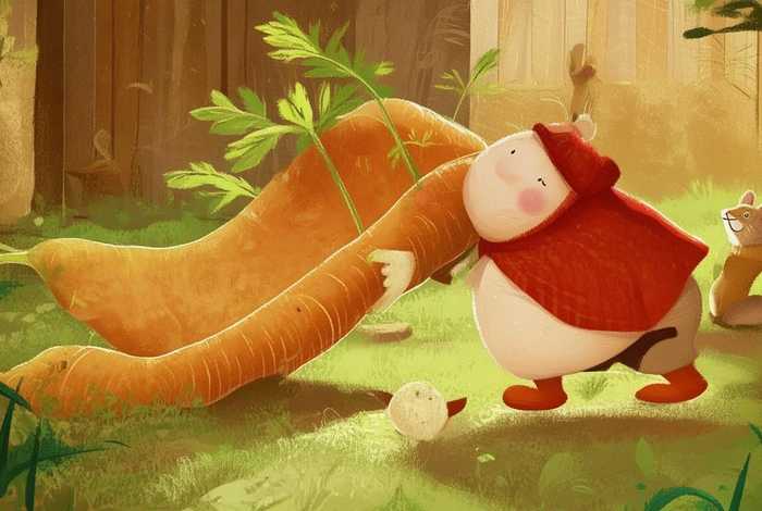 拔萝卜故事睡前故事、儿童睡前故事《拔萝卜》