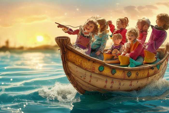 大皮船鞋故事 - 大皮鞋船幼儿故事