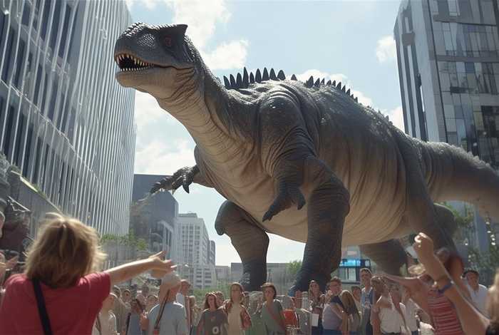 城里来了大恐龙绘本故事内容 - 城里来了大恐龙绘本故事内容图片