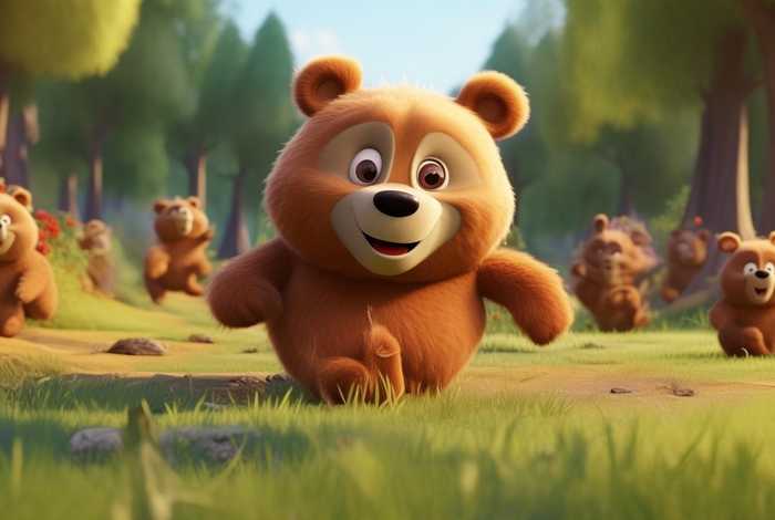 动画故事《小熊追逐小伙伴》（动画故事《小熊追逐小伙伴》图片）