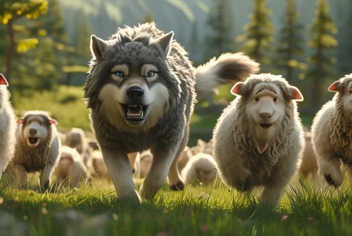 大灰狼抓小羊的故事视频、大灰狼抓小羊的故事视频动画