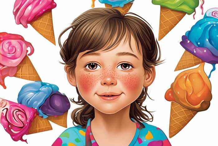 冰激凌儿童画；冰激凌儿童画简单