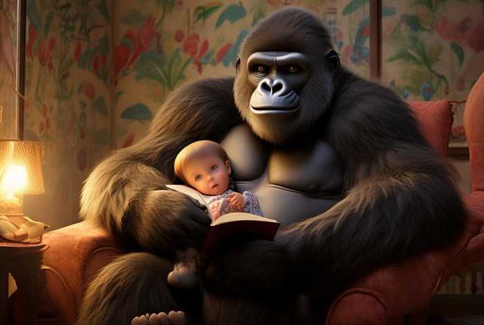 大猩猩绘本故事（晚安大猩猩绘本故事）