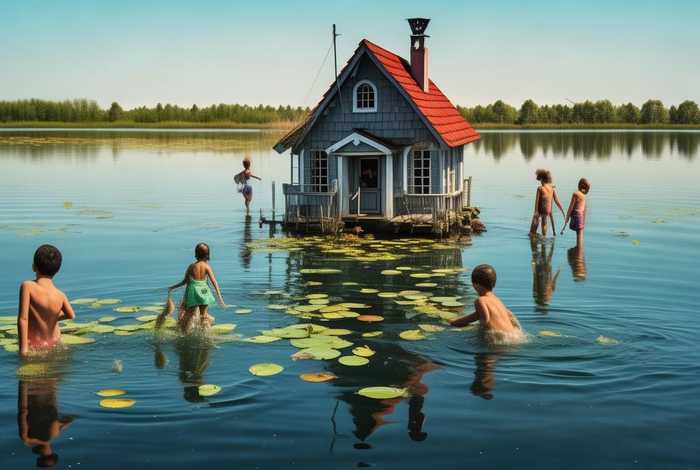 掉水里的房子儿童故事，掉在水里的房子故事