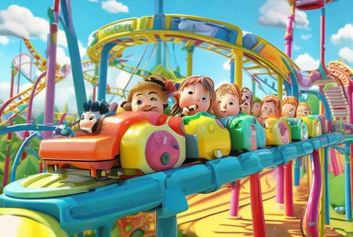 儿童过山车动画图片 - 儿童过山车动画图片大全