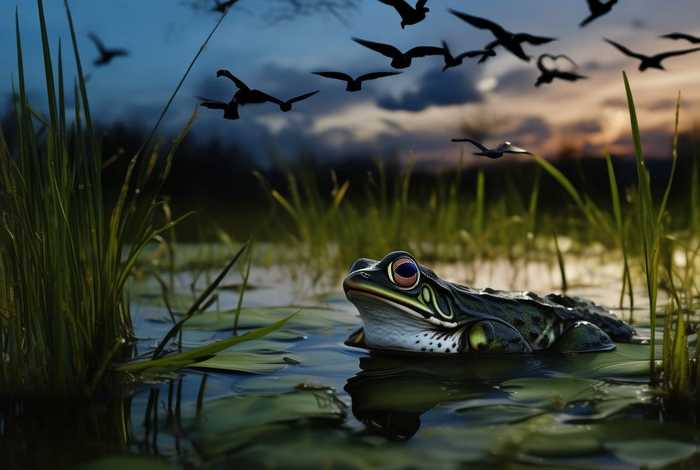 大雁和青蛙的故事、大雁和青蛙的故事图片