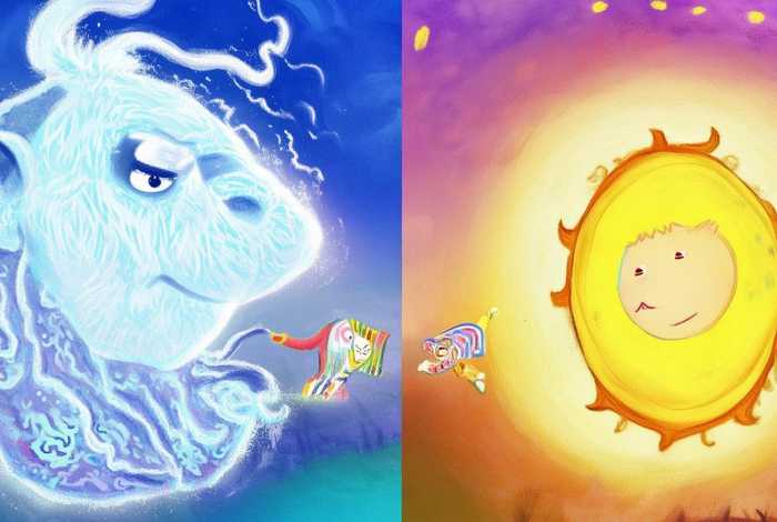 北风和太阳儿童睡前故事，北风和太阳的故事绘本