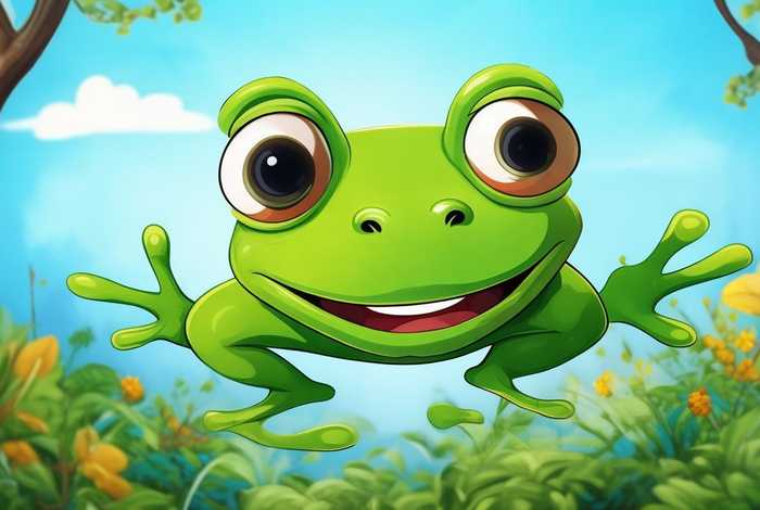 儿童青蛙故事画 - 儿童故事青蛙的画像
