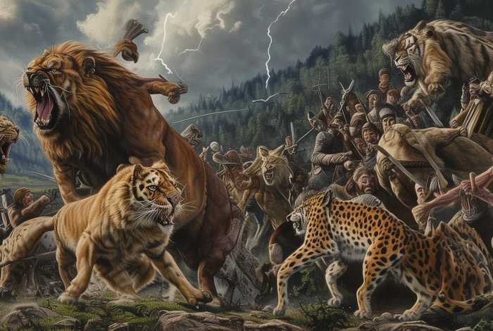 动物大战的故事；人与动物大战的故事