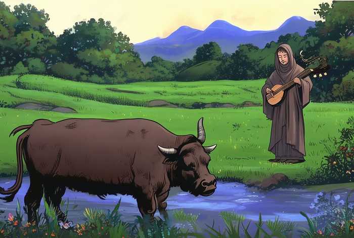 对牛弹琴的故事完整版(对牛弹琴的故事和寓意) 对牛弹琴的故事完整版(对牛弹琴的故事和寓意)