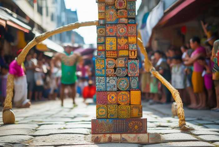 扁担的表演、扁担的视频