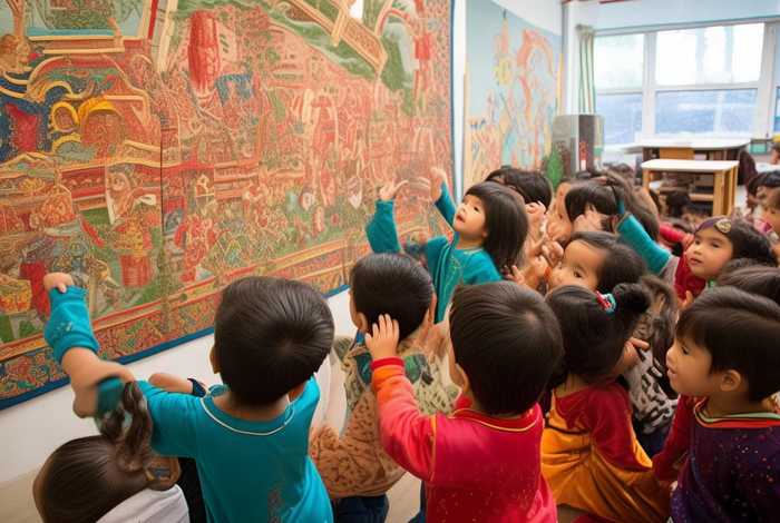 大班故事表演；大班故事表演一副壮锦教案