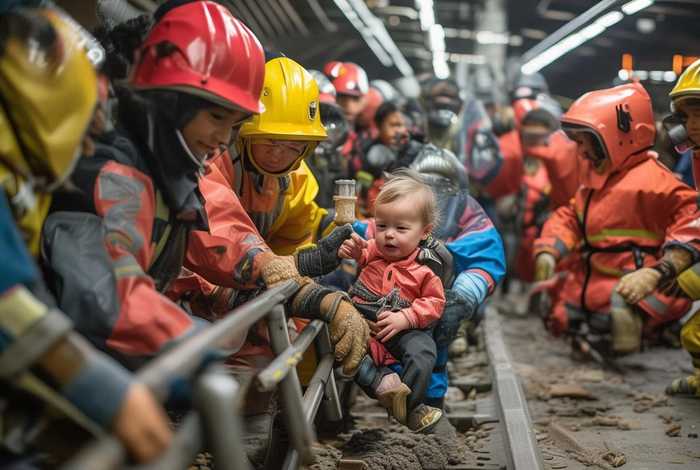 儿童轨道救援故事（地铁轨道救婴儿）