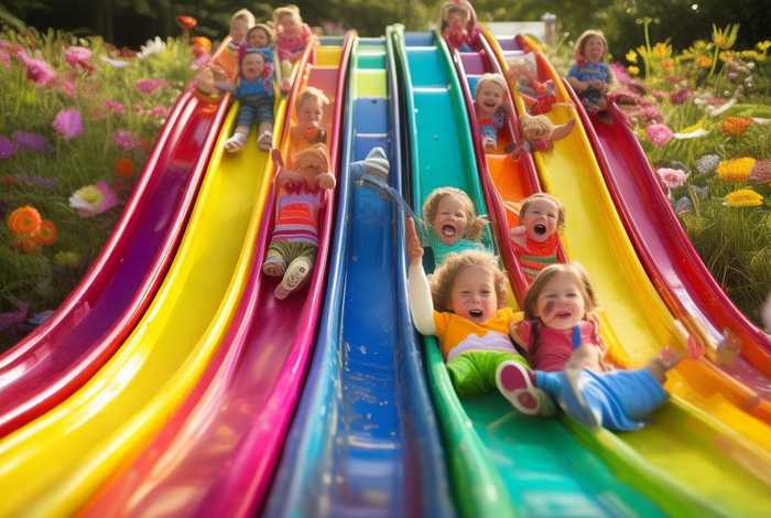 彩虹滑道儿童故事、彩虹滑道儿童简笔画