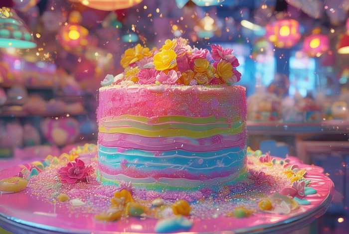 彩红蛋糕的故事、彩色的蛋糕故事
