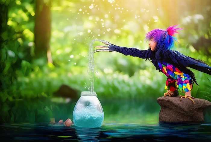 儿童语言表演故事乌鸦喝水（幼儿表演乌鸦喝水的故事视频）