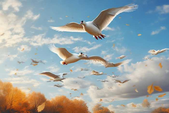 大雁飞故事；大雁飞行的故事