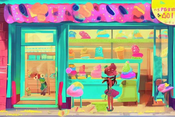 冰淇淋商店绘本故事图片；冰淇淋商店绘本故事图片高清